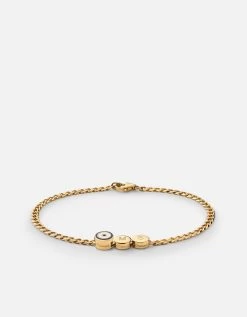 Opus Sapphire Type Chain Bracelet, Gold Vermeil/Blue -Online Fashion Accessories 101 0420 color 2lettersblue 03