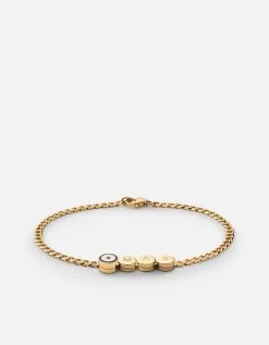 Opus Sapphire Type Chain Bracelet, Gold Vermeil/Blue -Online Fashion Accessories 101 0420 color 3lettersblue 04