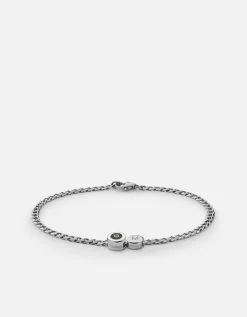 Opus Chalcedony Type Chain Bracelet, Sterling Silver -Online Fashion Accessories 101 0433 color 1lettergreen 02