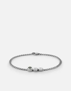 Opus Chalcedony Type Chain Bracelet, Sterling Silver -Online Fashion Accessories 101 0433 color 2lettersgreen 03