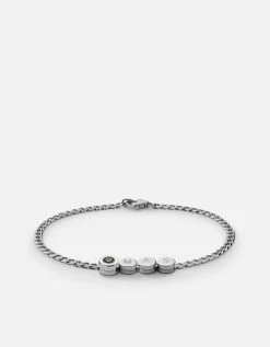 Opus Chalcedony Type Chain Bracelet, Sterling Silver -Online Fashion Accessories 101 0433 color 3lettersgreen 04
