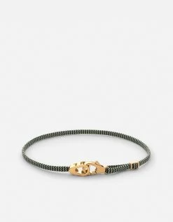 Caden Pull Bracelet, Gold Vermeil 12 Caden Pull Bracelet, Gold Vermeil -Online Fashion Accessories 101 0443 color green 01