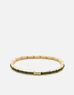 Line Aventurine Bracelet, Gold Vermeil -Online Fashion Accessories 101 0462 color green 02