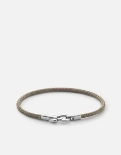 Snap Rope Bracelet, Sterling Silver -Online Fashion Accessories 101 0481 color sage 01