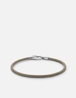 Snap Rope Bracelet, Sterling Silver -Online Fashion Accessories 101 0481 color sage 02