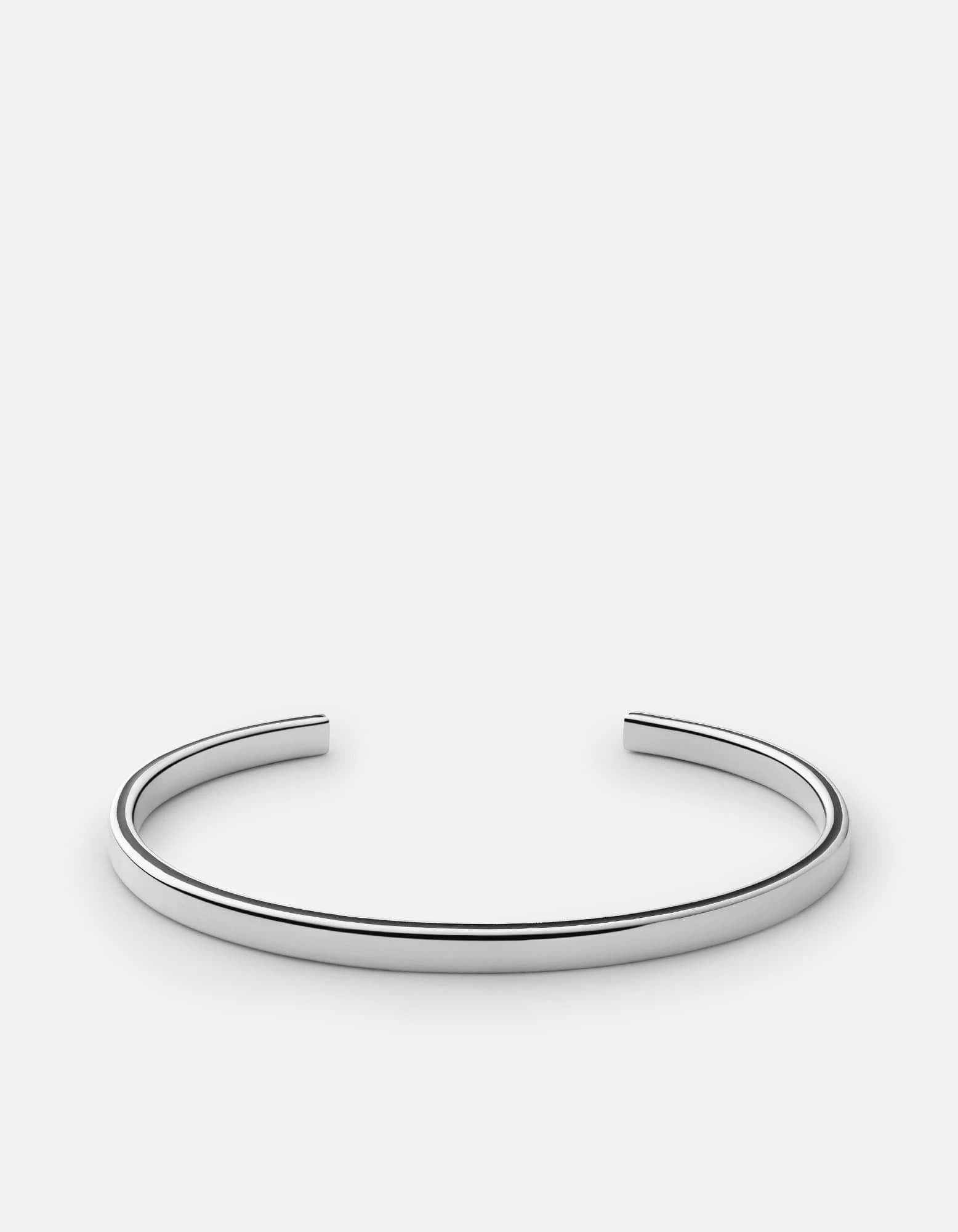 Ridge Cuff, Sterling Silver/Black 3 Ridge Cuff, Sterling Silver/Black