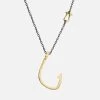 Hooked Necklace, Gold -Online Fashion Accessories 103 0002 color polishedgold 01