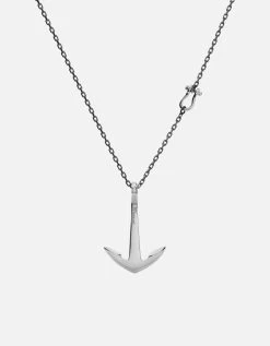 Anchor Necklace, Silver -Online Fashion Accessories 103 0018 color oxidizedsilver 01