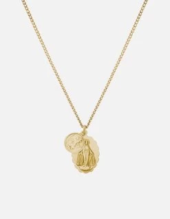 Mini Saints Necklace, Gold