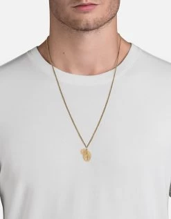 Mini Saints Necklace, 14k Matte Gold 7 Mini Saints Necklace, 14k Matte Gold -Online Fashion Accessories 103 0183 color mattegold 03