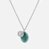 Mini Dove Pendant Necklace, Silver/Teal -Online Fashion Accessories 103 0229 color polishedteal 01