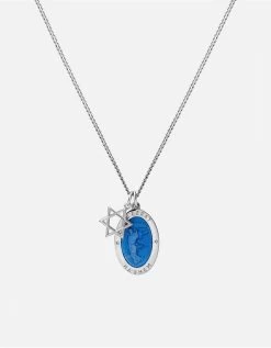 Prophet Necklace, Sterling Silver/Blue