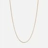 1.3mm Cuban Chain Necklace, Gold Vermeil