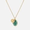 Mini Dove Necklace, Gold/Teal -Online Fashion Accessories 103 0282 color goldvermeilteal 01