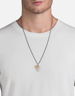 Mini Dove Necklace, Sterling Silver/Gold -Online Fashion Accessories 103 0283 color polishedsilvergold 02