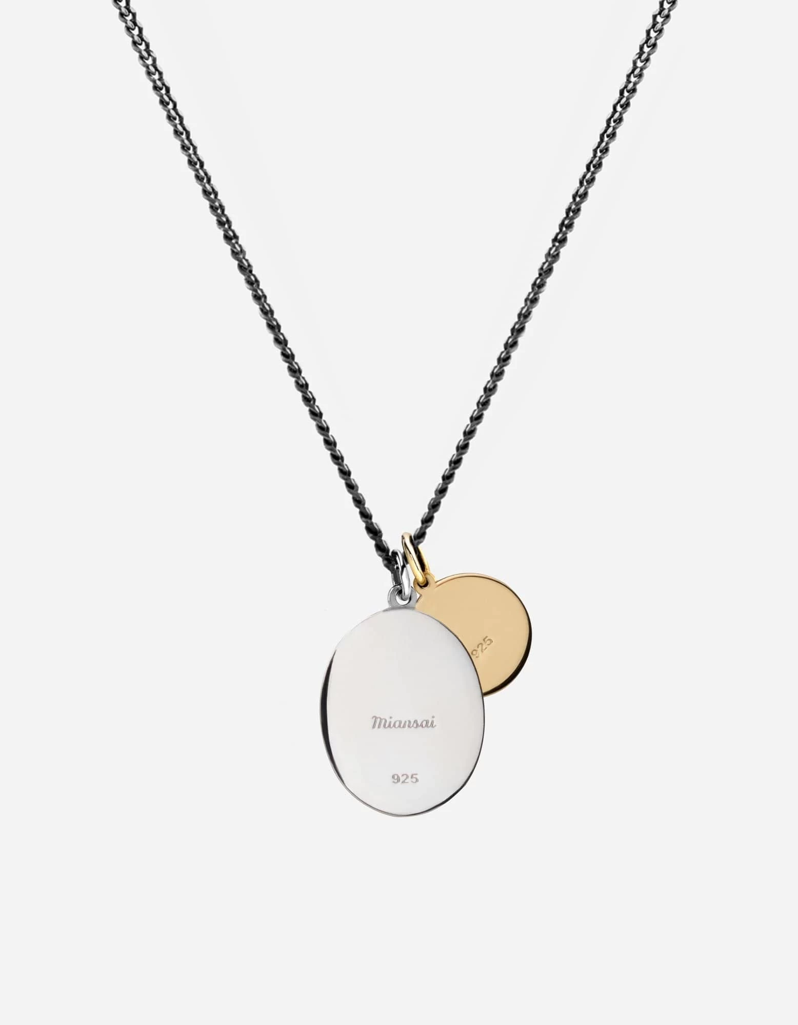 Wolf Pendant Necklace, Sterling Silver/Gold 4 Wolf Pendant Necklace, Sterling Silver/Gold - Image 2