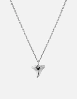 Shark Tooth Necklace, Sterling Silver