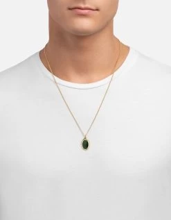 Fortuna Necklace, Gold Vermeil/Green -Online Fashion Accessories 103 0327 color green 03