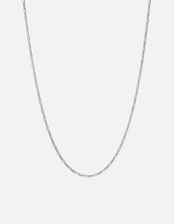 Figaro Chain Necklace, Sterling Silver -Online Fashion Accessories 103 0350 color polishedsilver 01