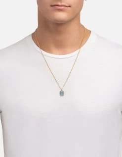 Lennox Blue Agate Necklace, Gold Vermeil -Online Fashion Accessories 103 0362 color agateblue 04 dbf0fb96 32b4 4683 9ea1 60a563120e68