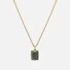 Lennox Jasper Green Necklace, Gold 1 Lennox Jasper Green Necklace, Gold -Online Fashion Accessories 103 0362 color jaspergreengoldvermeil 01