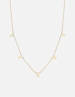 Alpha Necklace, 14k Gold