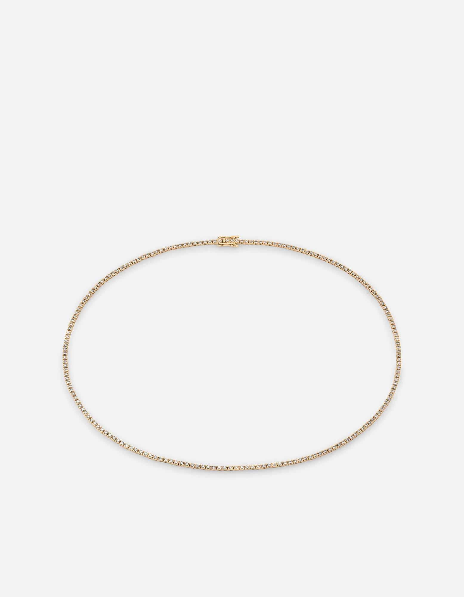 Century Square Choker, 14k Gold Pavé 3 Century Square Choker, 14k Gold Pavé