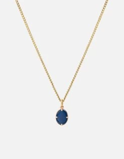 Portal Necklace, Gold/Blue