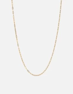 2.5mm Volt Link Cable Chain Necklace, Gold -Online Fashion Accessories 103 0381 color polishedgold 01