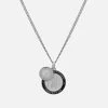 Saint Christopher Surf Necklace, Sterling Silver/Black
