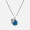 Saint Christopher Surf Necklace, Sterling Silver/Caribbean Blue
