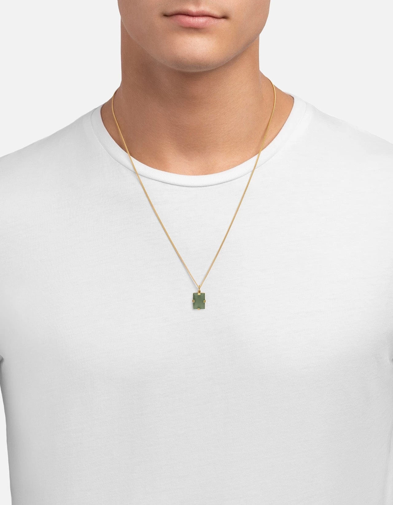 Lennox Jasper Green Necklace, Gold 9 Lennox Jasper Green Necklace, Gold - Image 7