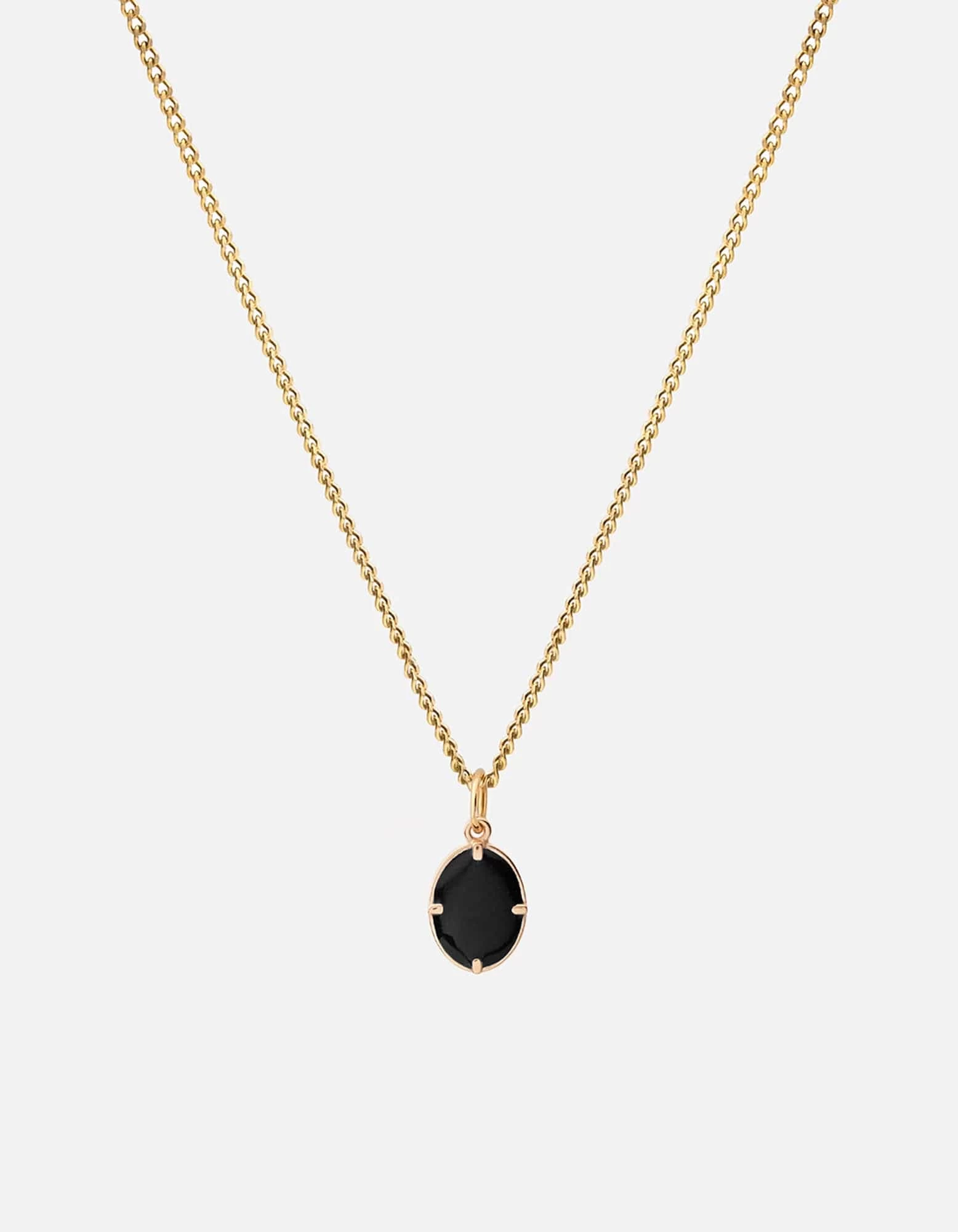 Portal Pendant Necklace, 14k Gold/Black 3 Portal Pendant Necklace, 14k Gold/Black