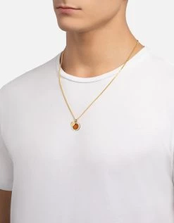Saint Christopher Surf Necklace, Gold Vermeil/Desert Sun 8 Saint Christopher Surf Necklace, Gold Vermeil/Desert Sun -Online Fashion Accessories 103 0389 color desertsun 03