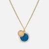 Saint Christopher Surf Necklace, Gold/Caribbean Blue/White -Online Fashion Accessories 103 0389 color goldvermeilcaribbeanblue 01