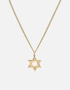 Star Of David I Necklace, Gold Vermeil