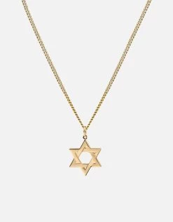 Star Of David I Necklace, 14k Gold