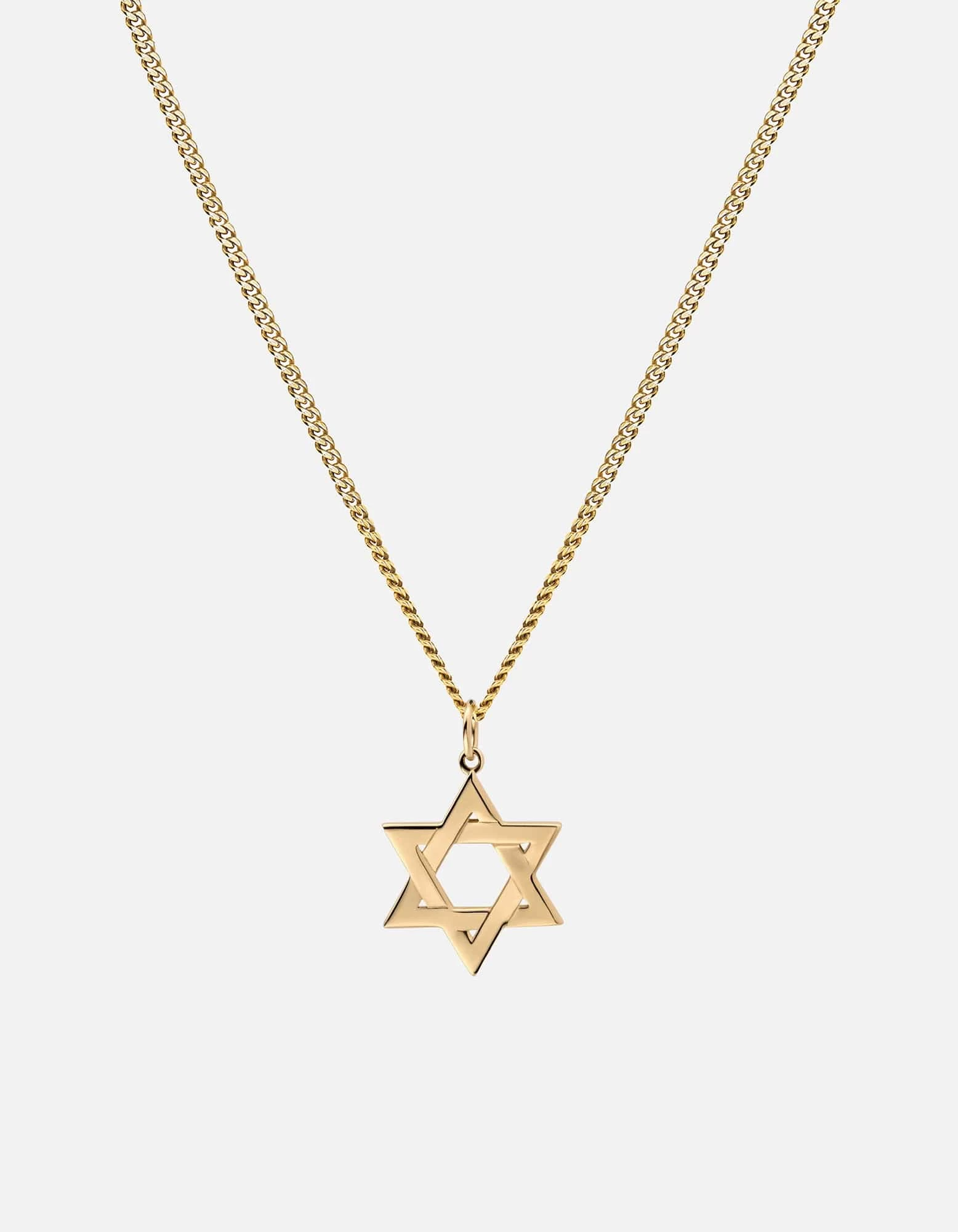Star Of David I Necklace, 14k Gold 3 Star Of David I Necklace, 14k Gold