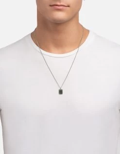 Lennox Jasper Necklace, Sterling Silver -Online Fashion Accessories 103 0405 color green 04 a5d4553e c99b 415b b86c 906a3d5bbd3b