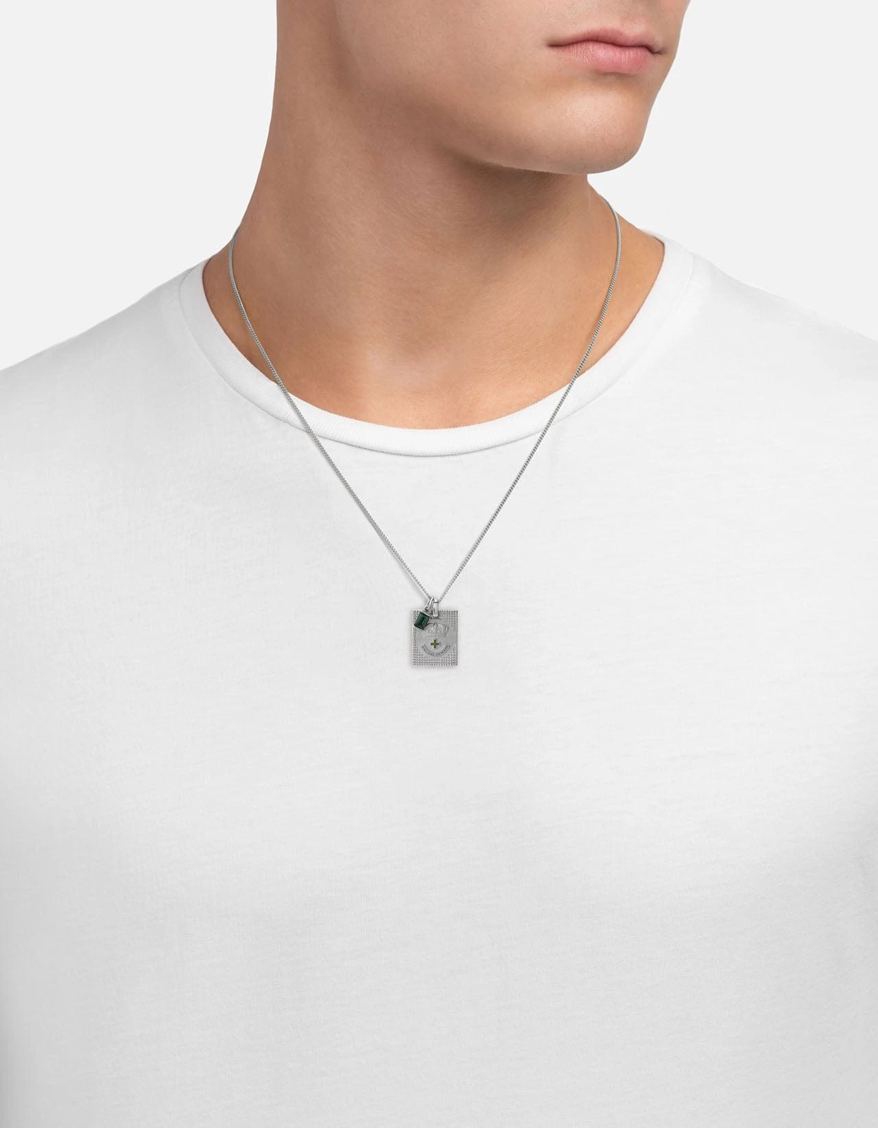 Lineage Quartz Necklace, Sterling Silver 5 Lineage Quartz Necklace, Sterling Silver - Image 3