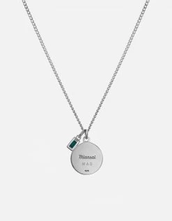 Meridian Quartz Necklace, Sterling Silver -Online Fashion Accessories 103 0484 color green 04