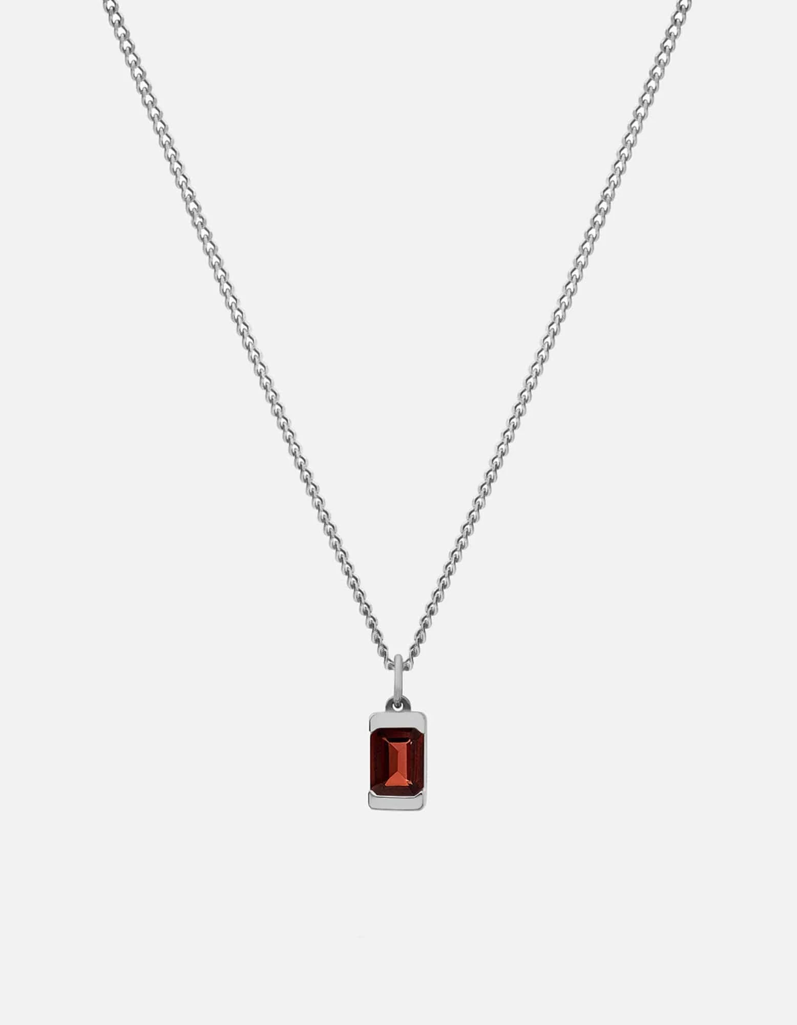 Valor Garnet Necklace, Sterling Silver 3 Valor Garnet Necklace, Sterling Silver