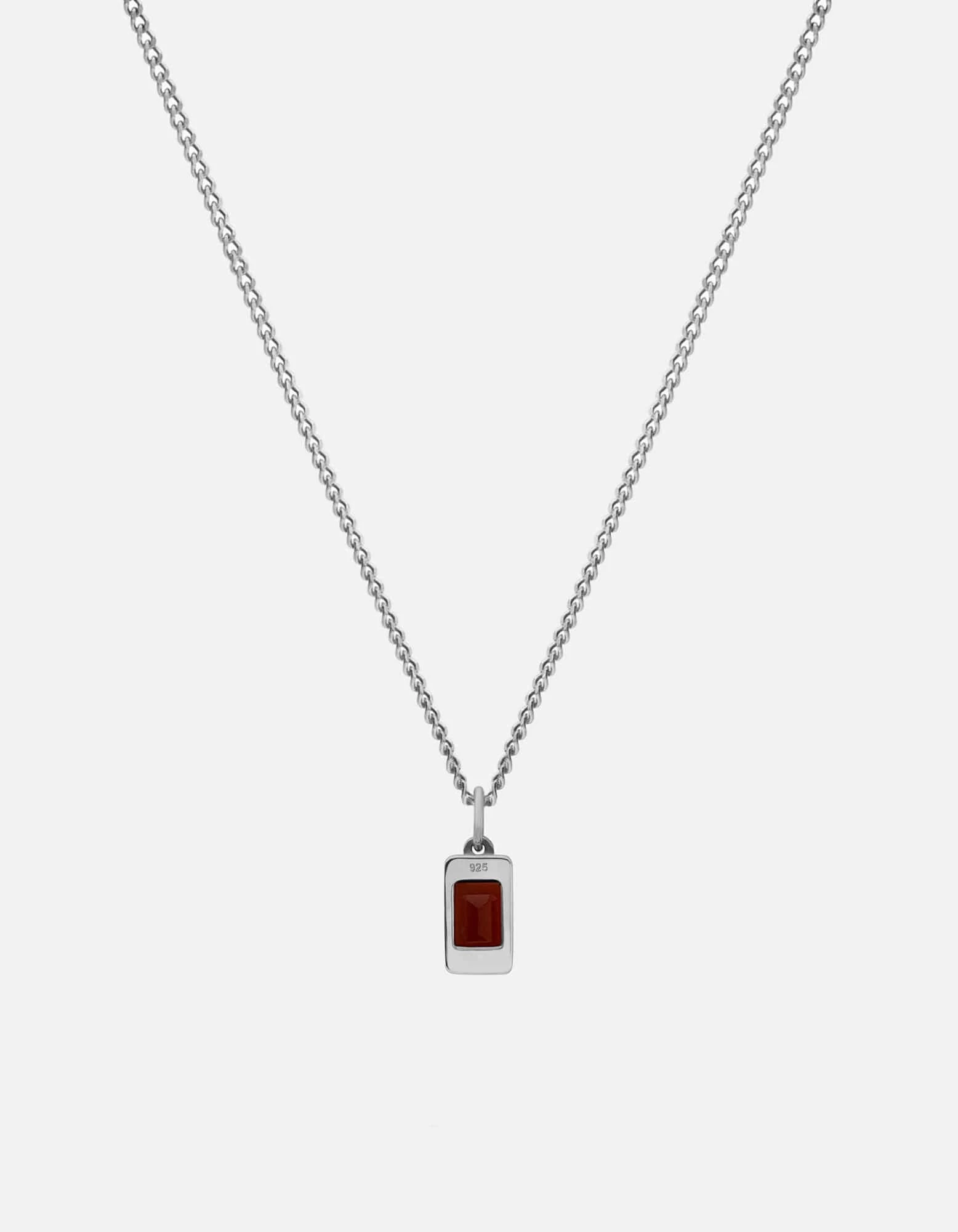 Valor Garnet Necklace, Sterling Silver 4 Valor Garnet Necklace, Sterling Silver - Image 2