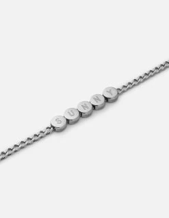 Type Chain Necklace, Sterling Silver -Online Fashion Accessories 103 0523 color 1letterpolishedsilver 03