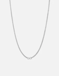 Type Chain Necklace, Sterling Silver -Online Fashion Accessories 103 0523 color 2letterspolishedsilver 01
