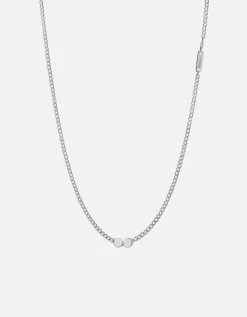 Type Chain Necklace, Sterling Silver -Online Fashion Accessories 103 0523 color 2letterspolishedsilver 02