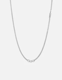 Type Chain Necklace, Sterling Silver -Online Fashion Accessories 103 0523 color 3letterspolishedsilver 02