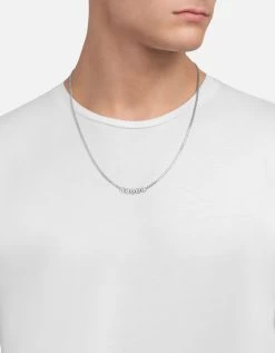 Type Chain Necklace, Sterling Silver -Online Fashion Accessories 103 0523 color 5letterspolishedsilver 04