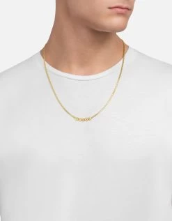Type Chain Necklace, Gold Vermeil 25 Type Chain Necklace, Gold Vermeil -Online Fashion Accessories 103 0524 color 1letterpolishedgold 04