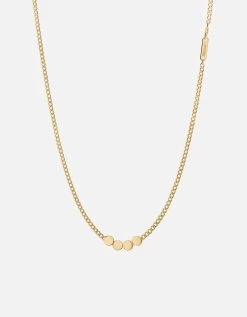 Type Chain Necklace, Gold Vermeil 35 Type Chain Necklace, Gold Vermeil -Online Fashion Accessories 103 0524 color 4letterpolishedgold 02